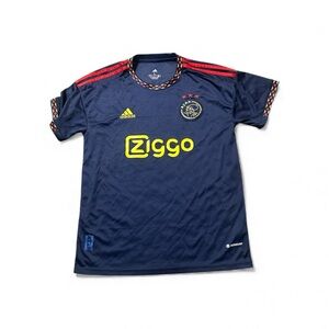 Adidas Men's Navy Ajax Jersey with Red and Yellow Details